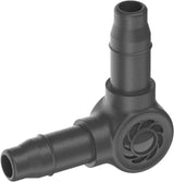 Pieza en L para Gardena Micro-Drip de 4,6 mm (3/16 pulgadas): para cambiar la dirección de distribución y las líneas de goteo en 90 grados, instalación sin dobleces, tecnología de conexión fácil y flexible (13212-20)