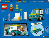 LEGO City Ambulancia y snowboarder, set de juego de ambulancia con coche de juguete y 2 minifiguras, figura de snowboarder y paramédico, regalo imaginativo para niños y niñas a partir de 4 años 60403 Juegos de construcción Besuche den LEGO-Store