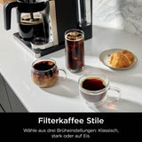 Ninja Prestige Cafetera de filtro 2 en 1 con cápsulas y espumador de leche integrado, para café con leche, café helado y flat white, negra CFN802EU