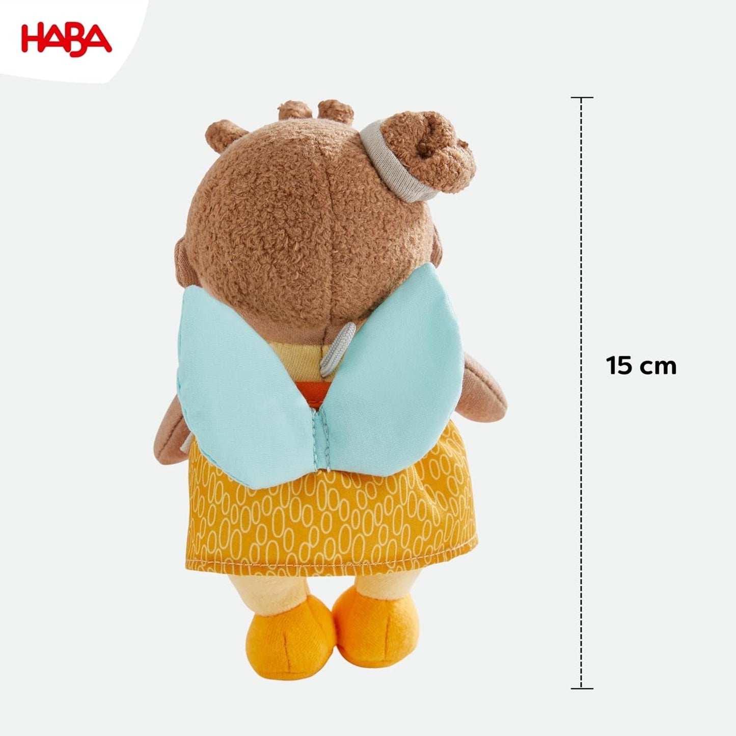 HABA Ángel de la guarda Holly - Muñeca de tela suave (15 cm), regalo de bienvenida perfecto para bebés y niños pequeños - Lavable a 30 °C - 2011871001