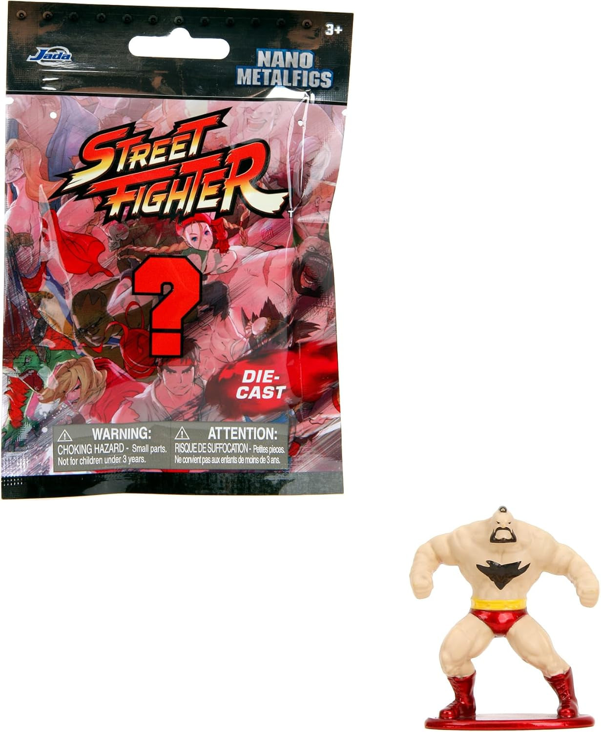 Figura de Street Fighter de Jada Toys (1 figura misteriosa en paquete ciego) - Figura nano coleccionable detallada (4 cm), 1 de 13 figuras de metal de Street Fighter para fanáticos y coleccionistas mayores de 3 años, figuras de acción Wave 1 Naty Shop