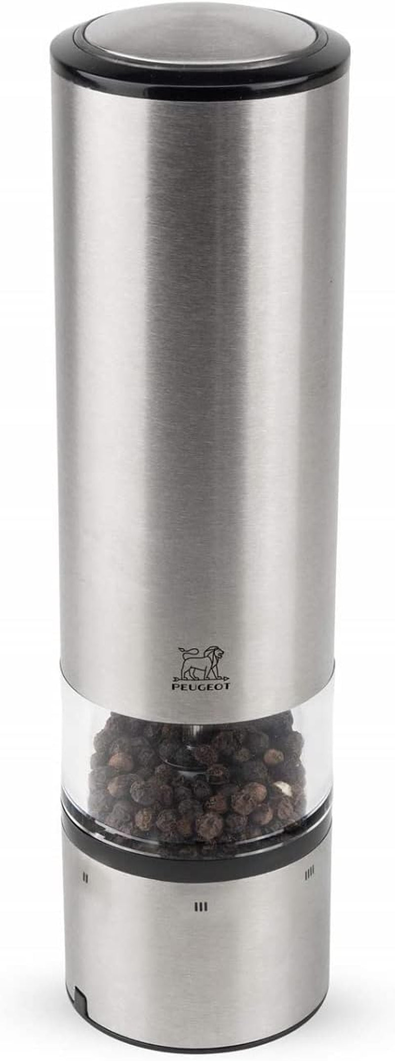 PEUGEOT Elis Sense juego de molinillo de sal y pimienta eléctrico, altura: 20 cm, acero inoxidable, plata Molinillos y cortadores Naty Shop Pfeffermühle