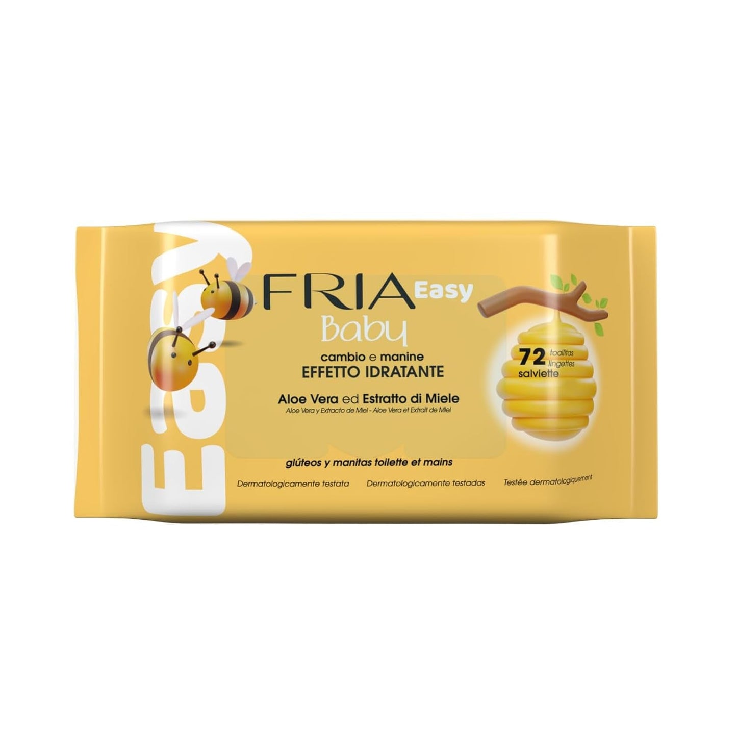 Toallitas húmedas Easy Baby con humectante para la piel de aloe vera y extracto de miel, probadas dermatológicamente, paquete de 330 toallitas