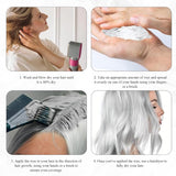 Tinte para el cabello Gris Plata Natural Gris Plata Tinte en Crema, Tinte para el Cabello Gris en Crema Gris Plata, Gris Plata Tinte para el Cabello Natural en Crema Tinte para todo tipo de cabello con 1 Masajeador del Cuero Cabelludo (100ml) Tinte para el cabello Naty Shop