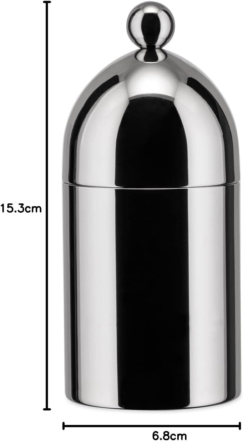 Tetera con cuchara Alessi 90024, fabricada en acero inoxidable 18/10, pulida a alto brillo