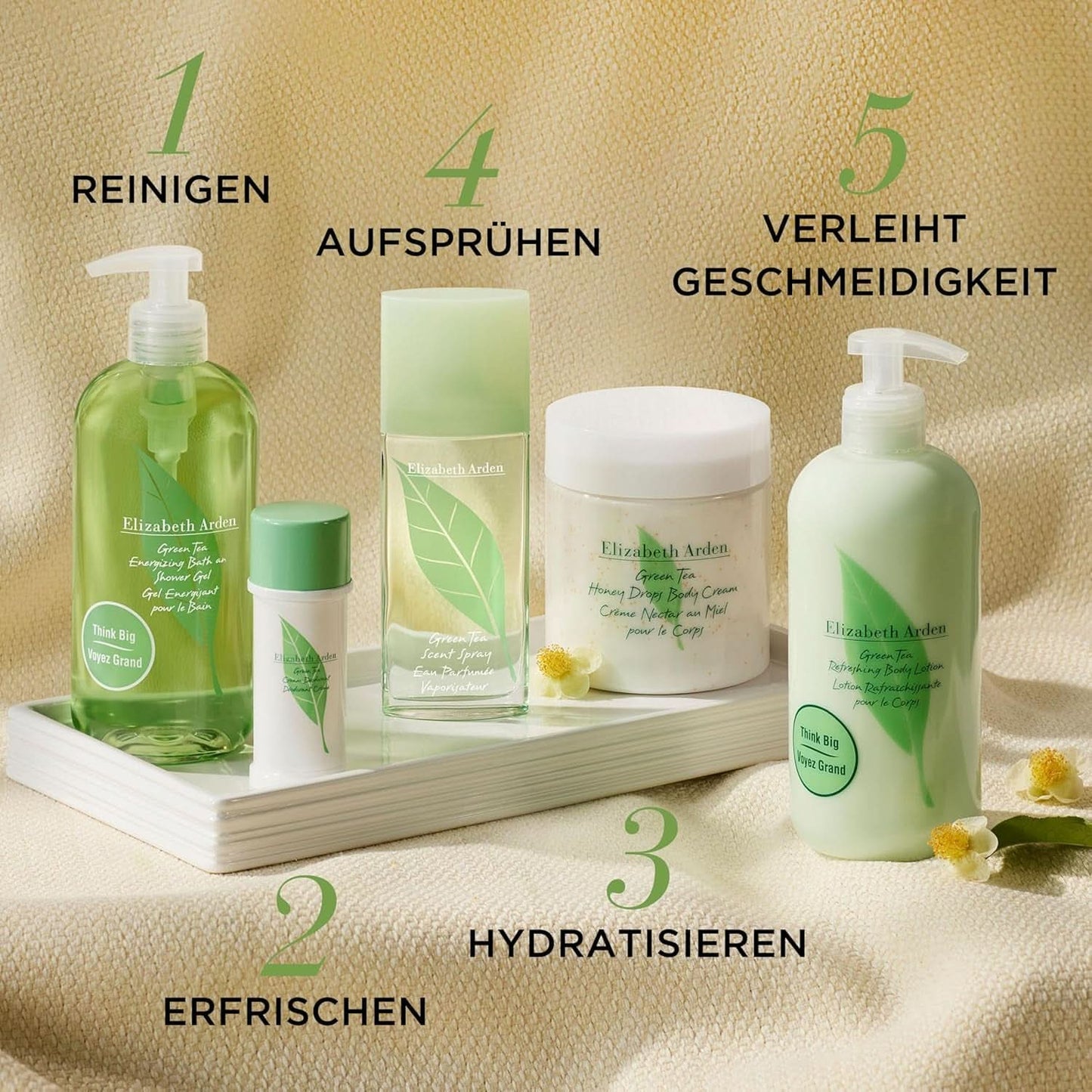 Elizabeth Arden - Loción corporal refrescante con fragancia de extracto de té verde, 500 ml Ducha y baño Naty Shop