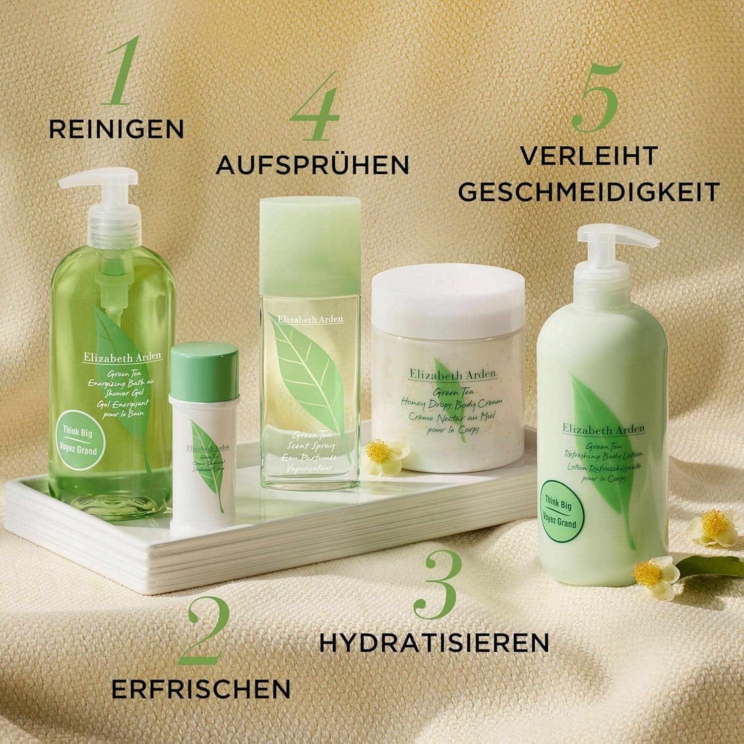 Elizabeth Arden - Loción corporal refrescante con fragancia de extracto de té verde, 500 ml Ducha y baño Naty Shop