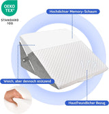 Almohada de cuña ajustable para niños, almohada de lectura de espuma de alta densidad para cama y sofá, almohada ergonómica para cabeza de cuña para apnea de reflujo del sueño, almohada para piernas/almohada de espalda para jugar y leer (blanco y gris)