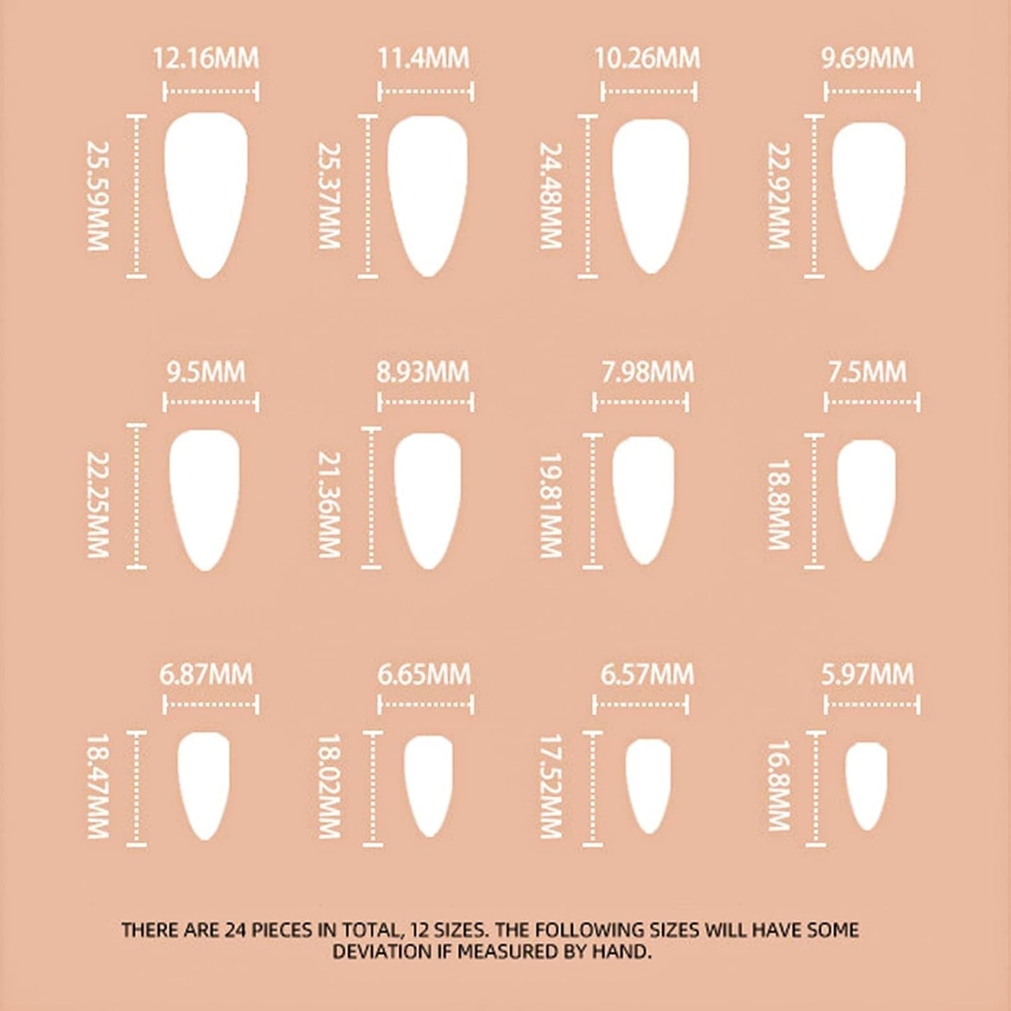 24 piezas de prensa larga en las uñas ataúd uñas artificiales mariposa flor uñas adhesivas blanco marrón acrílico juego de uñas puntas de uñas mujeres primavera verano accesorios de uñas