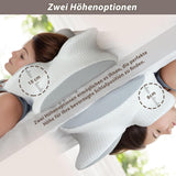 Almohada para el cuello Almohada ortopédica para la cabeza Almohada de espuma viscoelástica Almohada para impactos laterales - Diseño ergonómico Forma hueca para impactos laterales, dorsales y abdominales Gris claro Almohadas ortopédicas cervicales Naty Shop
