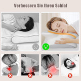 Almohada para el cuello Almohada ortopédica para la cabeza Almohada de espuma viscoelástica Almohada para impactos laterales - Diseño ergonómico Forma hueca para impactos laterales, dorsales y abdominales Gris claro Almohadas ortopédicas cervicales Naty Shop