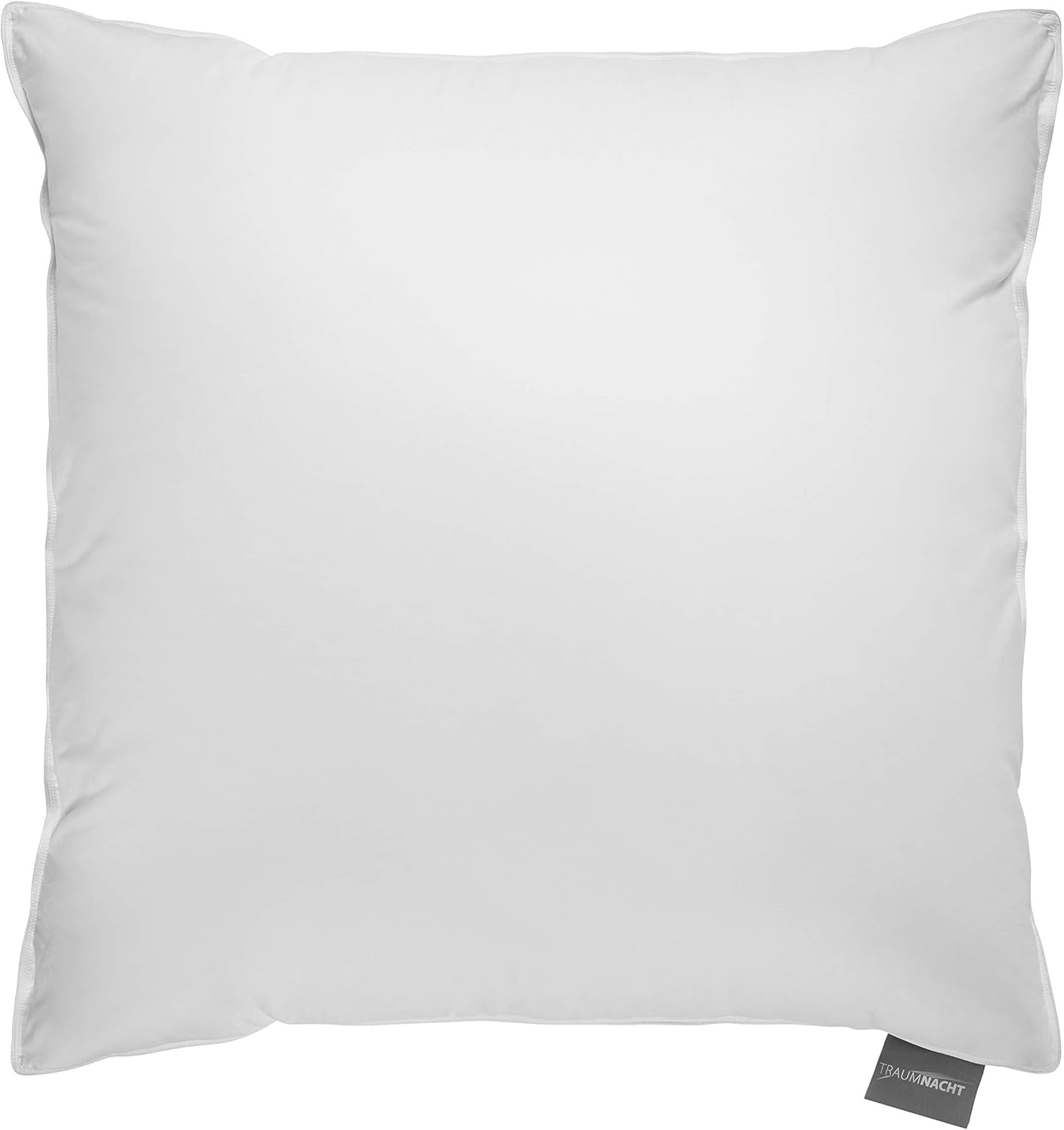 Almohada de plumón cómoda Traumnacht con relleno de plumón de alta calidad y funda resistente a las pelusas hecha de 100% algodón, certificado Oeko-Tex, 80 X 80 cm, producida según el estándar de calidad alemán Almohadas estándar Naty Shop Almohada de tres cámaras-80 X 80 1 pieza (1 paquete)