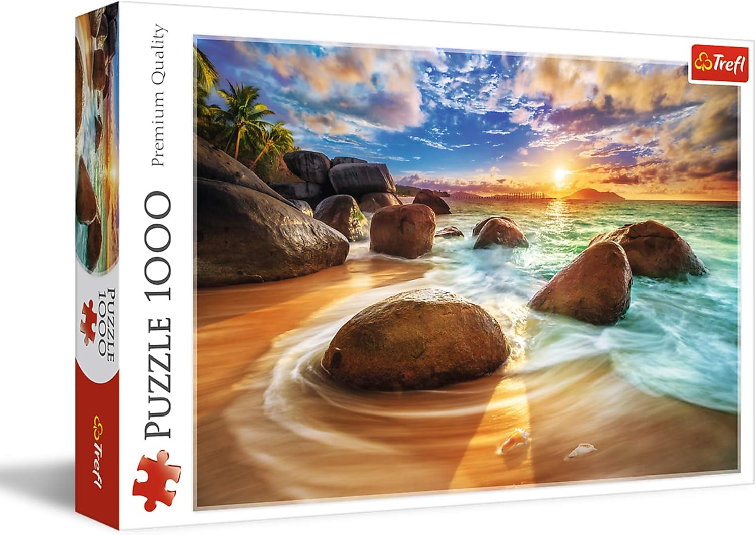 Trefl TR10461 Samudra Beach, India Rompecabezas de 1000 piezas de calidad premium para adultos y niños mayores de 12 años, rompecabezas colorido Naty Shop Título predeterminado