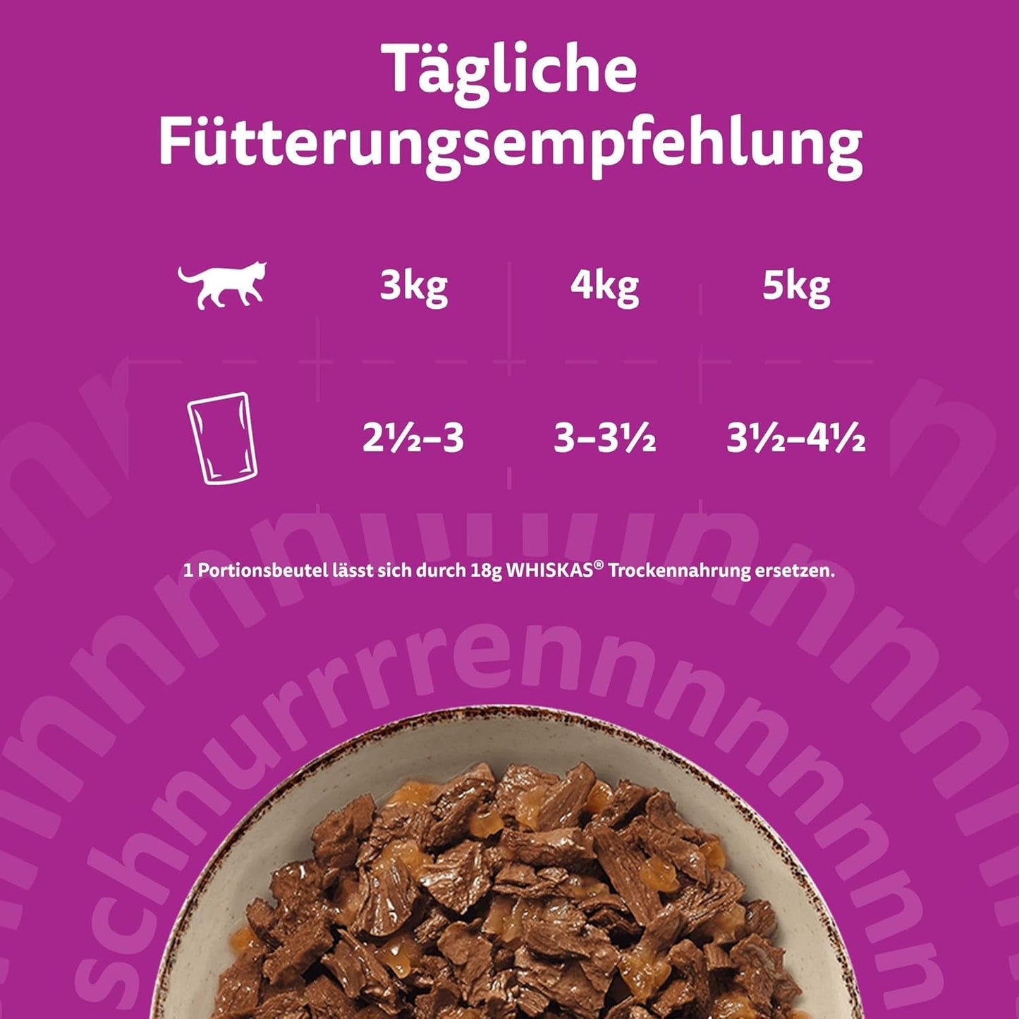 WHISKAS PURE DELIGHT Comida húmeda en gelatina 24 x 85g Ragú clásico (4 paquetes) 48 sobres racionados