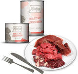 MjAMjAM - Comida húmeda premium para gatos - Paquete mixto I - Pollo, ternera y corazones, paquete de 6 (6 x 200 g), sin cereales y con carne extra
