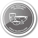 EDZARD Tarro de mermelada de pato (Ø 10 cm) de plata y cristal - Caja y cuchara - Cuenco, azucarero, queso - Tarro de mermelada con tapa, almacenaje con tapa, caja de regalo con cerradura