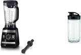 Bosch Batidora de pie Vitaboost MMBH6P6BDE, 6-Klingen-Edelstahlmesser, 2.5L Tritan-Mixbehälter, Stopfer, 6 Automatikprogramme, Rezeptbuch, Bpa-Frei, Einfache Reinigung, 45.000 U/Min, 1600 W, Schwarz Bucatarie Naty Shop Bundle Mit Becher 300Ml 6 Programa automático Deutsches Rezeptbuch