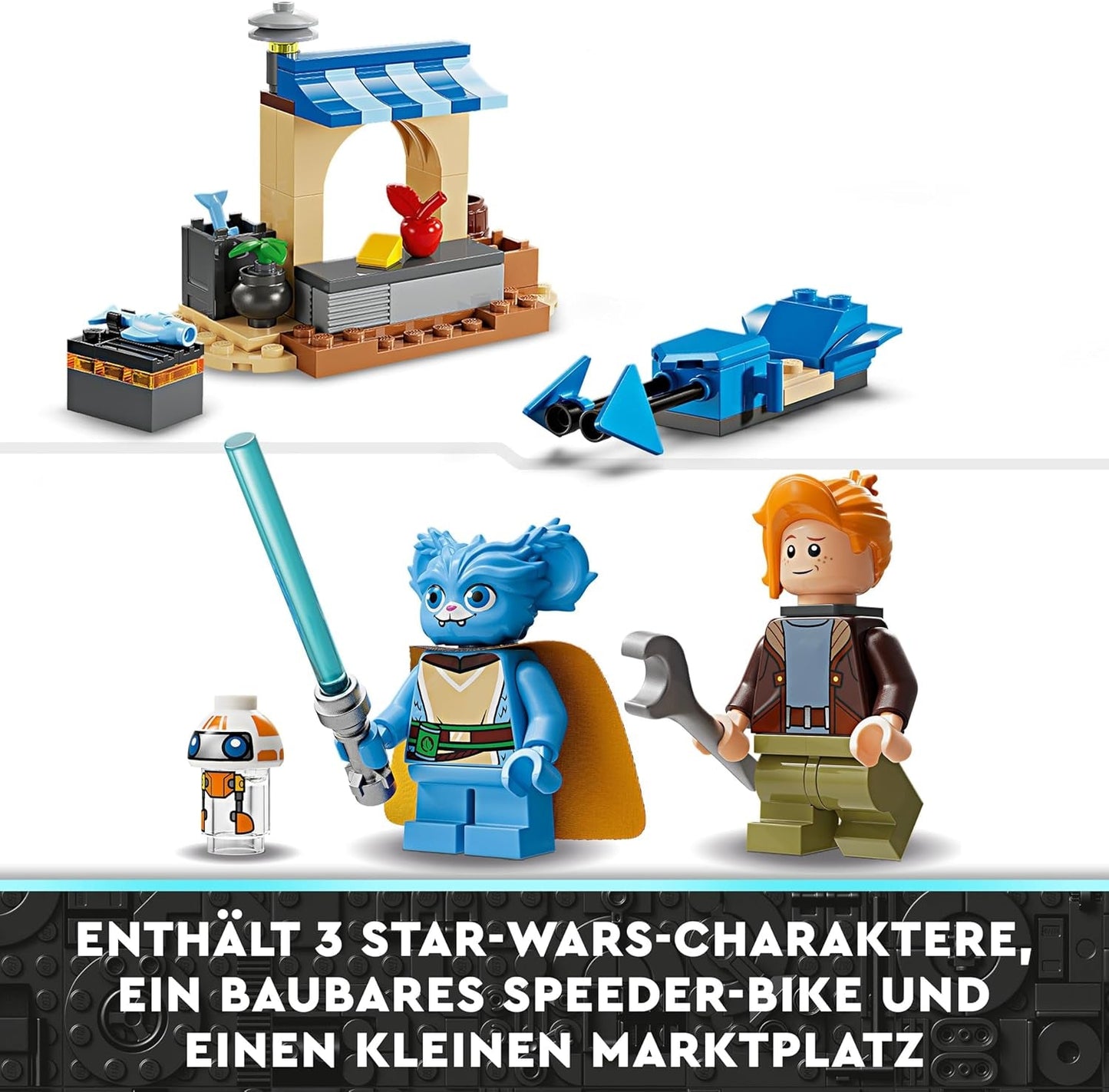 LEGO Star Wars: Las aventuras del joven Jedi Halcón de Fuego Carmesí, Set inicial para niños con nave espacial para construir, moto deslizadora y 3 figuras, regalo para niños y niñas de 4 años 75384 Juegos de construcción Besuche den LEGO-Store