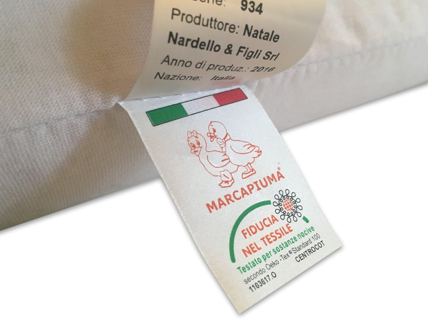 Almohada de látex natural Modelo Doble Onda - Almohada de látex perforada Ultra transpirable Recuperación natural y saludable - Máximo confort Ergonómico Antibacteriano - 100% Made in Italy Almohadas estándar Naty Shop