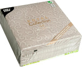 Papstar, 50 servilletas "Colección ROYAL" pliegue 1/4 40 cm x 40 cm gris "Casali", #84889 (paquete de 2)