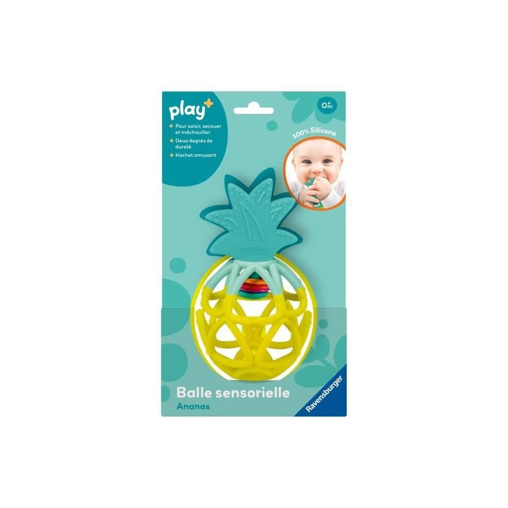 Ravensburger Play + 34013 Pelota sensorial, piña, juguete para bebés a partir de 6 meses, versión francesa Baby Toys Naty Shop Título predeterminado