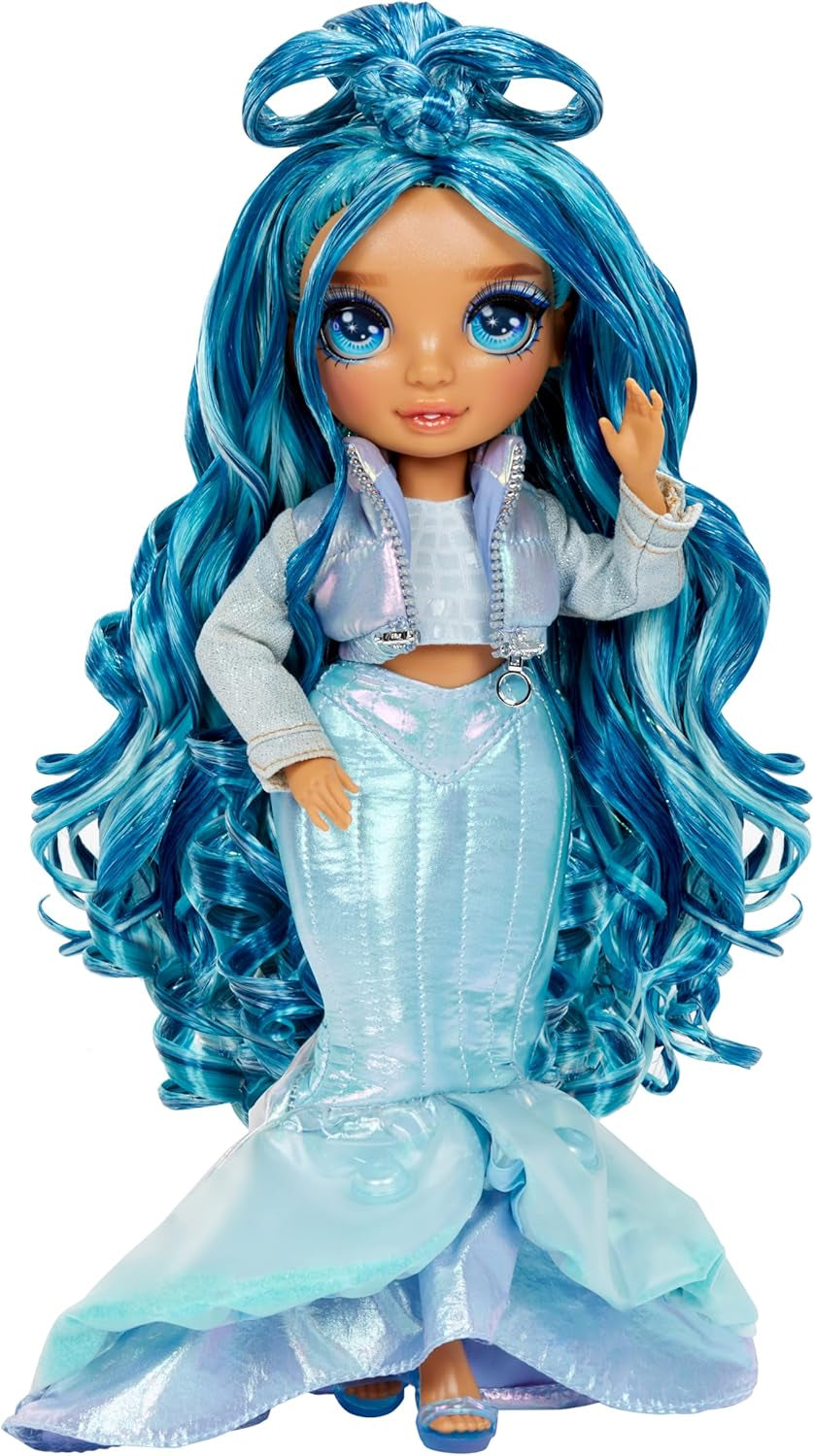 Rainbow High Winter Wonderland - Skyler (azul) - Muñeca de nieve mágica oculta de 28 cm con juego de muñeco de nieve, adecuada para niños y coleccionistas de 4 a 12 años Naty Shop Dolls