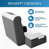 Almohada de lectura de cuña, almohada para respaldo de cama, almohada para brazo para TV, libros, juegos, dormitorio, soporte para la espalda (gris/blanco, estándar)