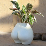 Jarrón de cuerpo artificial, maceta de cuerpo femenino con agujeros de drenaje, maceta moderna de resina, diseño bohemio moderno, planta artificial en maceta para decoración de interiores