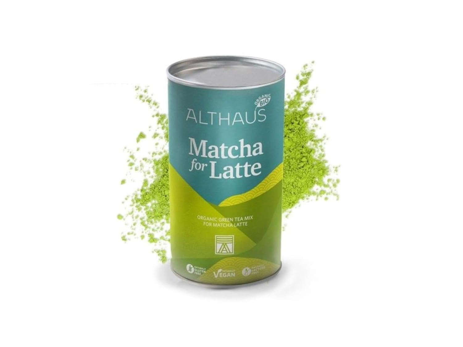 Matcha para café con leche Mezcla de té verde con azúcar de caña, 400 g, vegano, para 20 porciones