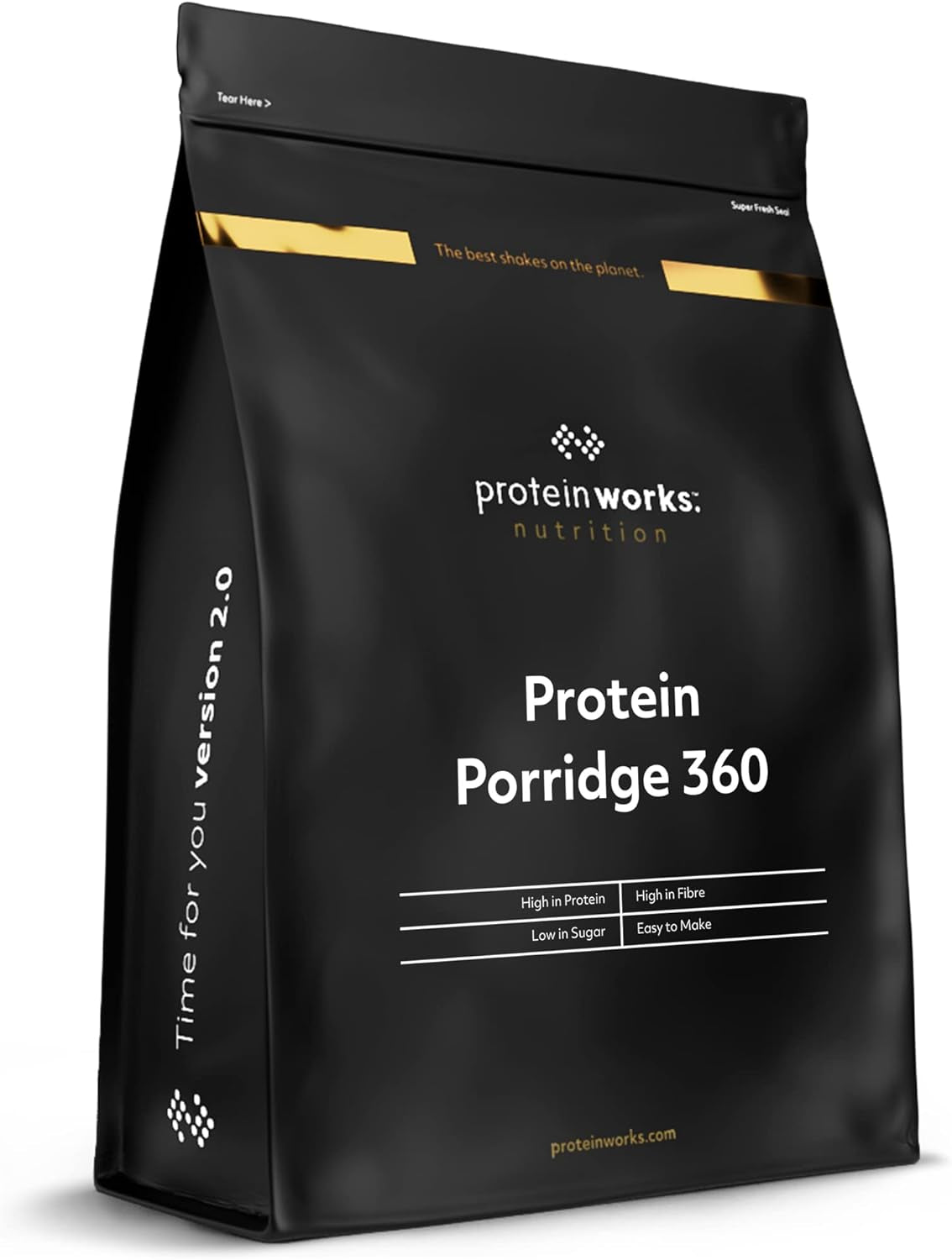 Protein Works - Gachas proteicas 360 | Mito Vitaminas y minerales adicionales | Proteinreiches Frühstück | Kalorienarme Haferflocken | 13 porciones | Naturalmente | 1Kg Cereal Naty Tienda