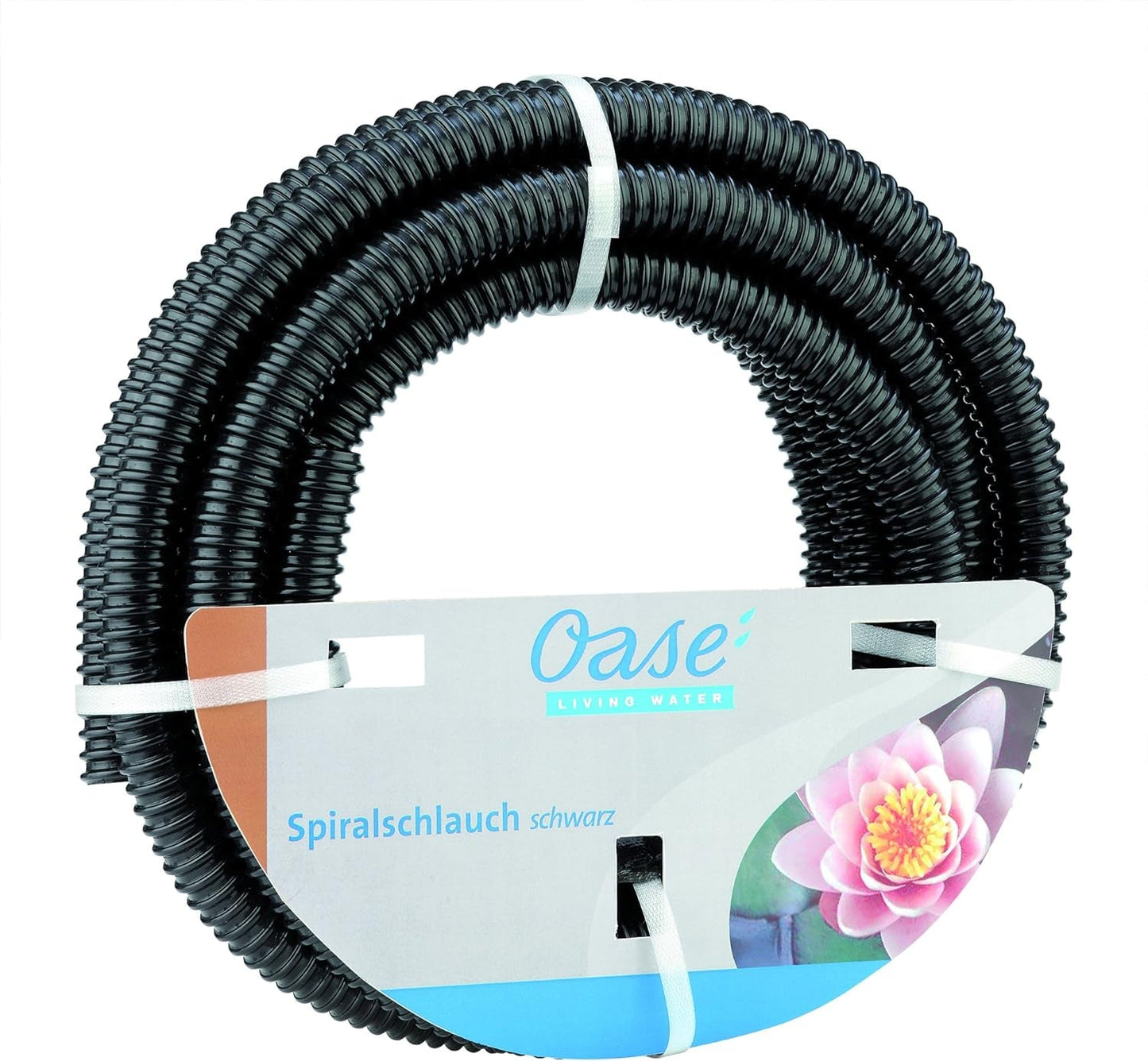 Manguera en espiral Oase 57529 (Ø 19 mm), 5 m - Manguera de estanque de alta calidad para jardín y estanque, manguera de agua flexible, se puede utilizar como manguera de aspiración, manguera de bomba, negra