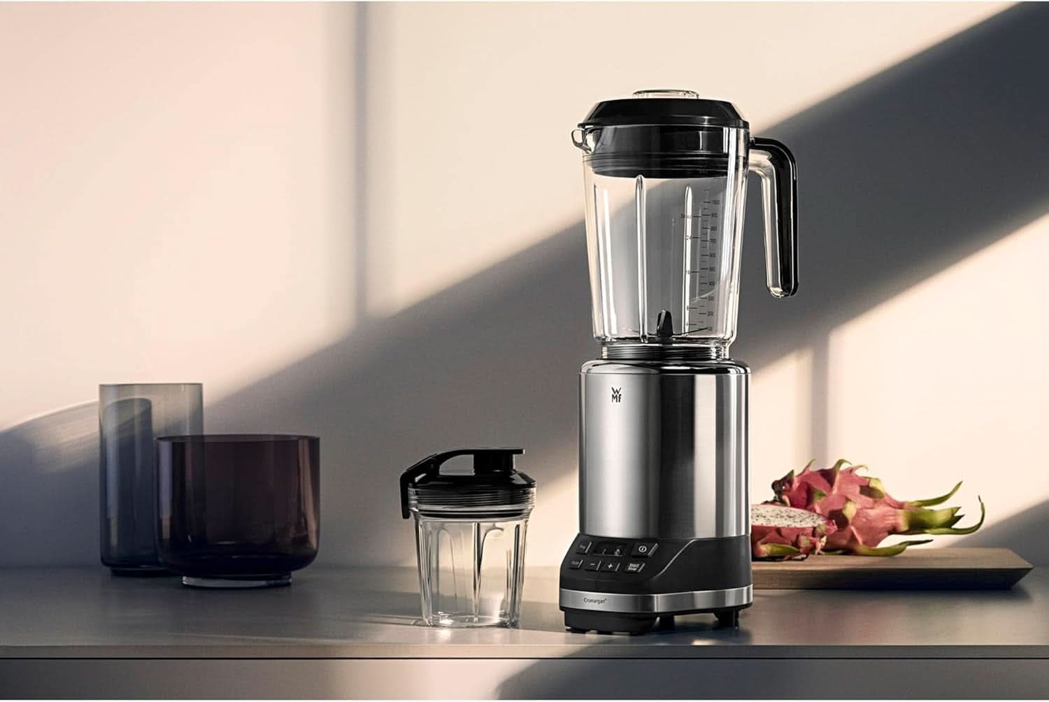 WMF Kult Pro Batidora multifunción Hochleistungsmixer, 30.000 U/Min, batidora, batidora de pie, función Ice-Crush, 4 mezcladores Inkl. Togo-Verschluss Cocina Tienda Naty