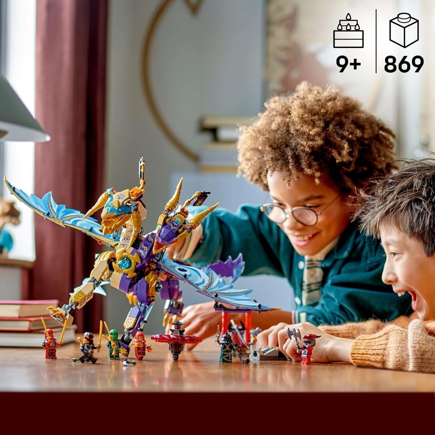 LEGO NINJAGO Dragón Arco de Luz - juguete con 8 minifiguras y una rueda de Spinjitzu - juguete de construcción ninja interactivo para niños y niñas mayores de 9 años - idea de regalo para fans 71836 Juegos de construcción Besuche den LEGO-Store