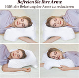 SAHEYER Almohada para dormir de lado con brazo, almohada ortopédica ergonómica, almohada viscoelástica para cuello y hombros, almohada cervical con brazos multiángulo para muchas posiciones para dormir (blanco) Almohadas ortopédicas cervicales Naty Shop