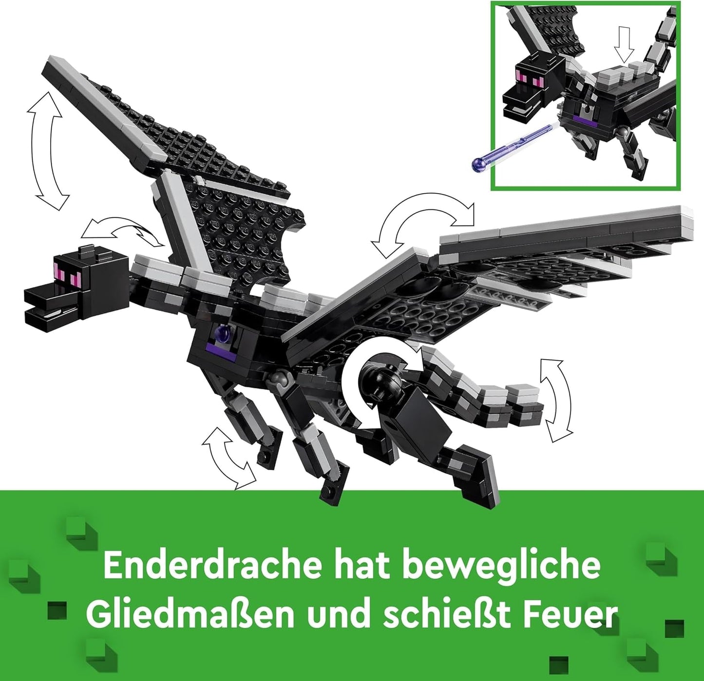 LEGO Minecraft The End Dragon and The End Ship Set de acción y descubrimiento, videojuego, set de construcción, set de aventuras, regalo para niños y niñas, 8 años, 21264 Juegos de construcción Beuche den LEGO-Store