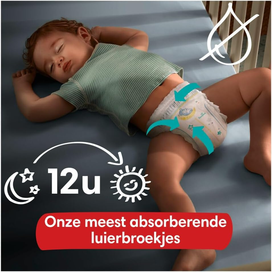 Pampers - Camisones antideslizantes para bebé - Talla 6 - Paquete pequeño - 30 piezas - 15+ kg