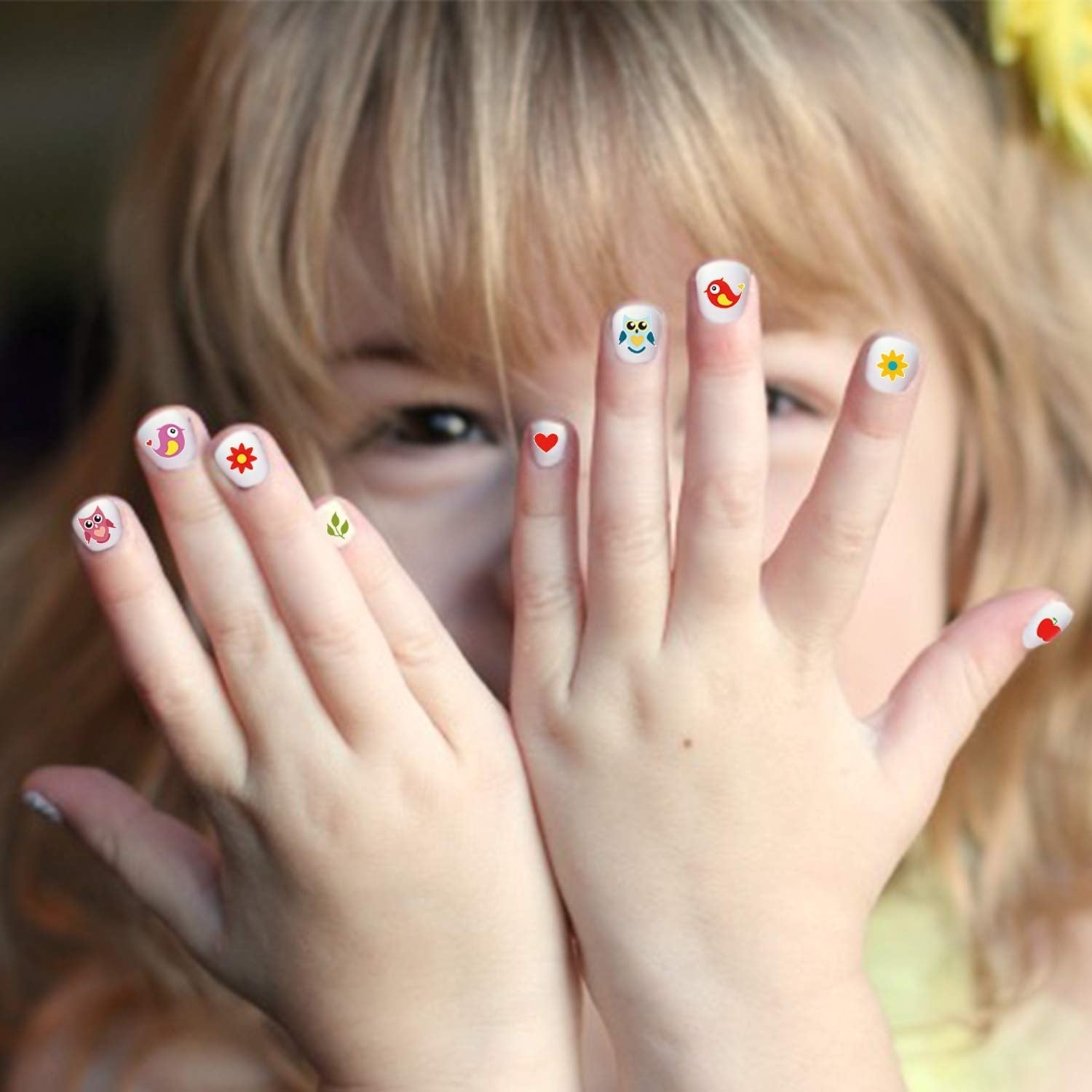 Pegatinas de uñas para niños y niñas, más de 600 diseños de animales, frutas, dinosaurios, coches, flores, pegatinas de uñas autoadhesivas 3D para niños, fiesta de cumpleaños, té, salón de uñas y regalo de spa