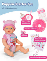 BABY Born Emma - muñeca bebé 43 cm - 10 funciones incluidos accesorios y colchón - Funciona completamente sin pilas - Apto para niños a partir de 3 años