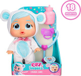 Cry Babies Loving Care Kristal Doll, Kristal Loving Care Baby Doll con 3 accesorios para jugar al doctor, cuidados de enfermería, llorar con lágrimas reales, juguete para bebé de 18 meses
