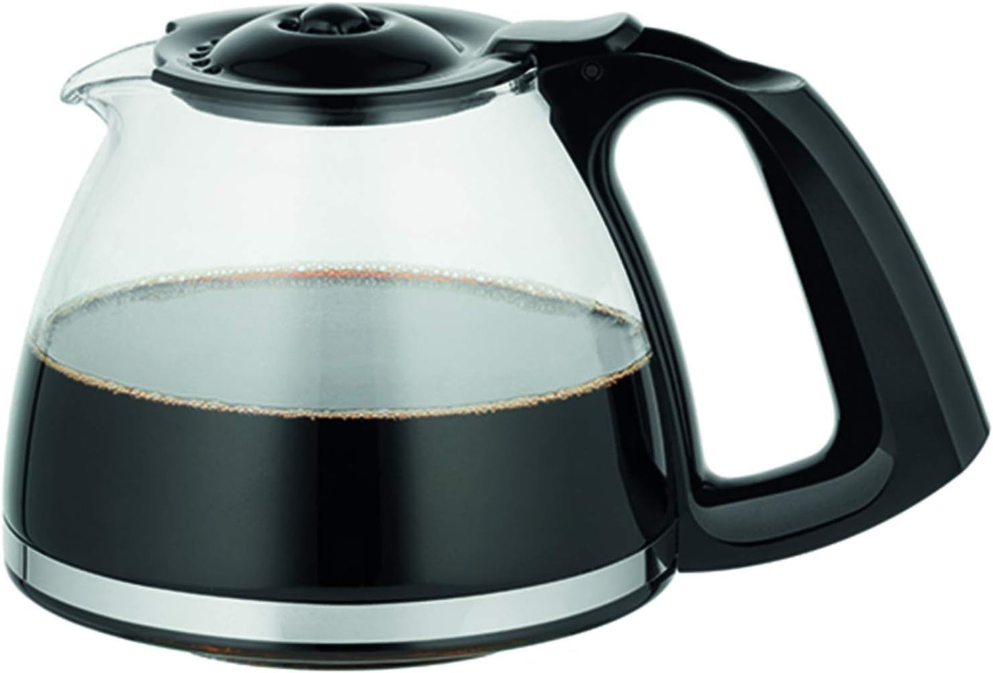 Subito Cafetera Espresso con Filtro, Jarra de Vidrio, 10-15 Tazas, Capacidad 1,25 L, Función de Apagado Automático, Filtro Extraíble, Indicador de Nivel de Agua, Acero Inoxidable, Rojo/Negro, FG360D
