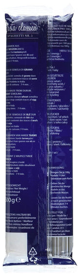 Pasta Espagueti N°5, paquete de 20 (20 x 500g)