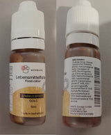 Colorante alimentario Wenburg, purpurina, 11 ml, concentrado, fabricado en la UE, líquido. Para colorear masa, bebidas, sabores, limo - Colorante alimentario con purpurina dorada - Colorante para pasteles dorado - Purpurina dorada