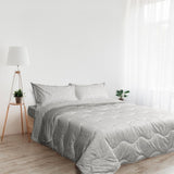 Edredón Foppapedretti Nacht&Natura para cama de matrimonio 2P; onda perla, funda 100% algodón, Made in Italy Edredones y colchas Naty Shop