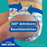 Pampers Tamaño 5-6 Splashers Baby Shark Edición limitada, paquete de 10 pañales desechables para nadar para una protección segura del agua