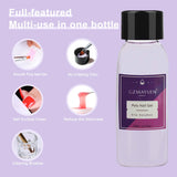 GZMAYUEN Poly Nail Gliding Solution 30ml * 2 Gel de extensión de uñas Gel de extensión de poliéster líquido - Solución de deslizamiento fácil de bricolaje con cepillo