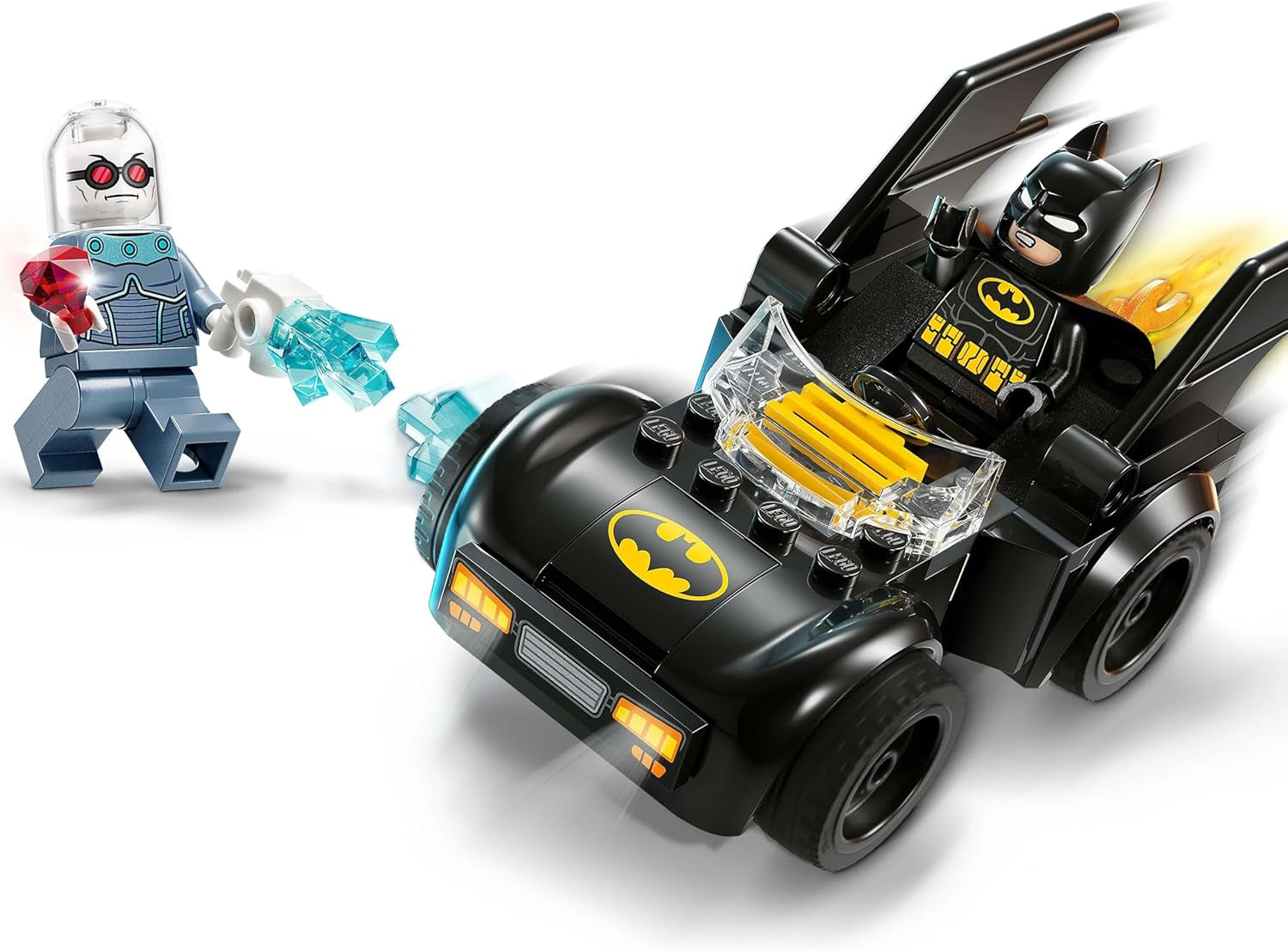 LEGO DC Batman: Batman y Batimóvil vs. Mr. Freeze - Coche de juguete de superhéroe con 2 minifiguras - Lanzador de hielo con elementos de fuego - Regalo para niños y niñas a partir de 4 años 76301 Juegos de construcción Besuche den LEGO-Store