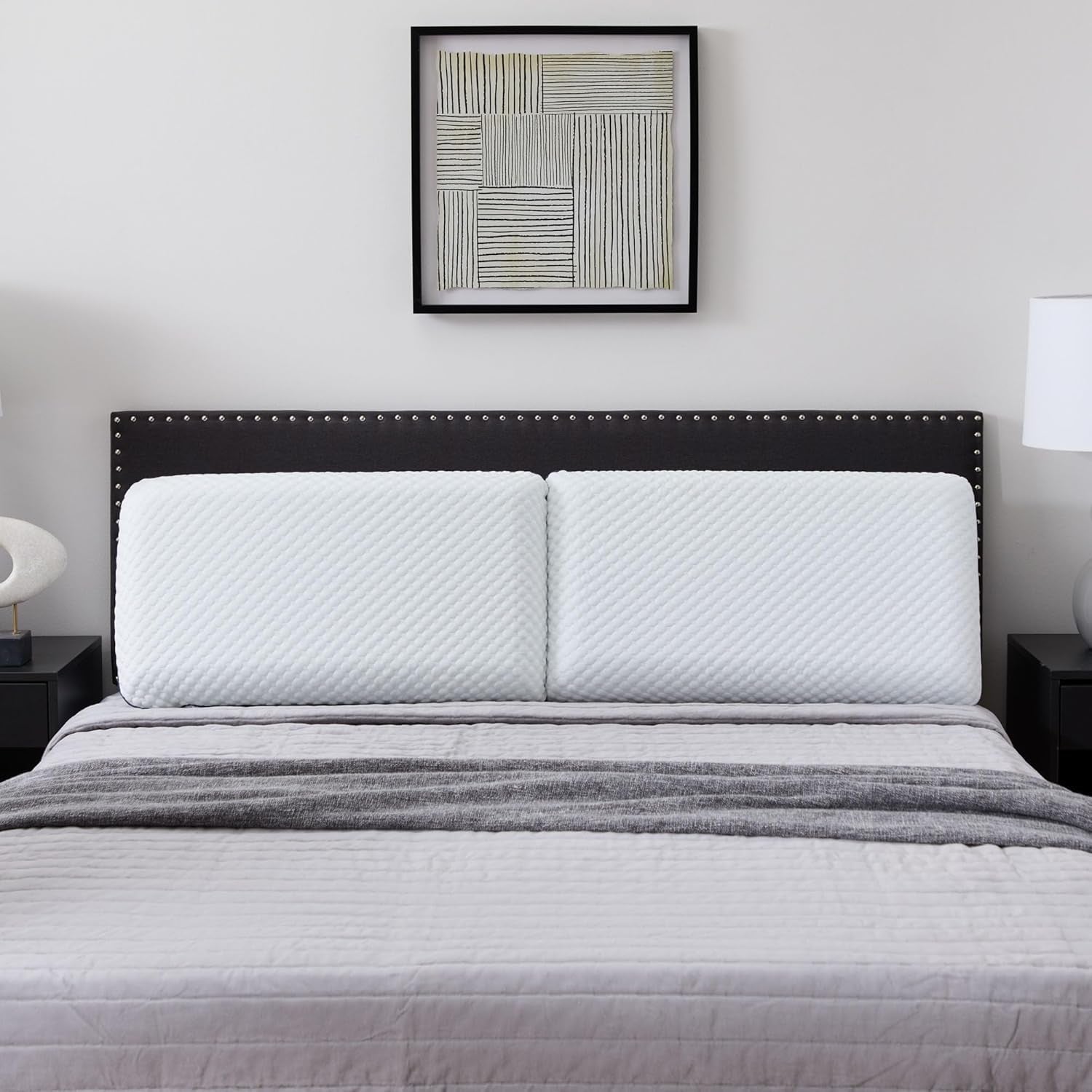 Almohada viscoelástica con gel LUCID 40x60 cm - transpirable - efecto refrescante - funda lavable - almohada con certificado Oeko-Tex, blanco
