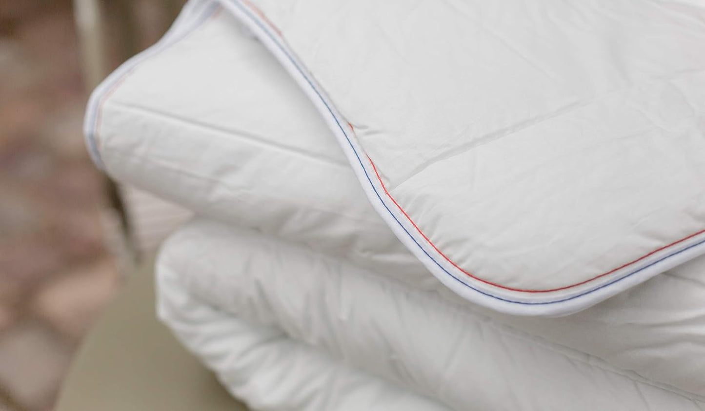 COLAS NORMAND Edredón cálido, lavable a 95°C, 240 X 220 Cm, duradero, microfibra, suave, sedoso y confortable, hecho en Francia, blanco Edredones y edredones Naty Shop