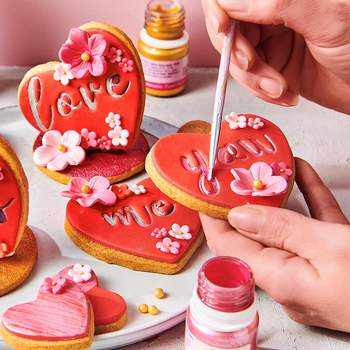 Funcakes Pintura metálica para alimentos, color cobre: ​​crea efectos metálicos en fondant, mazapán, glaseado real y galletas. Colorante alimentario 100% comestible, Halal, apto para vegetarianos y veganos. 30ml.