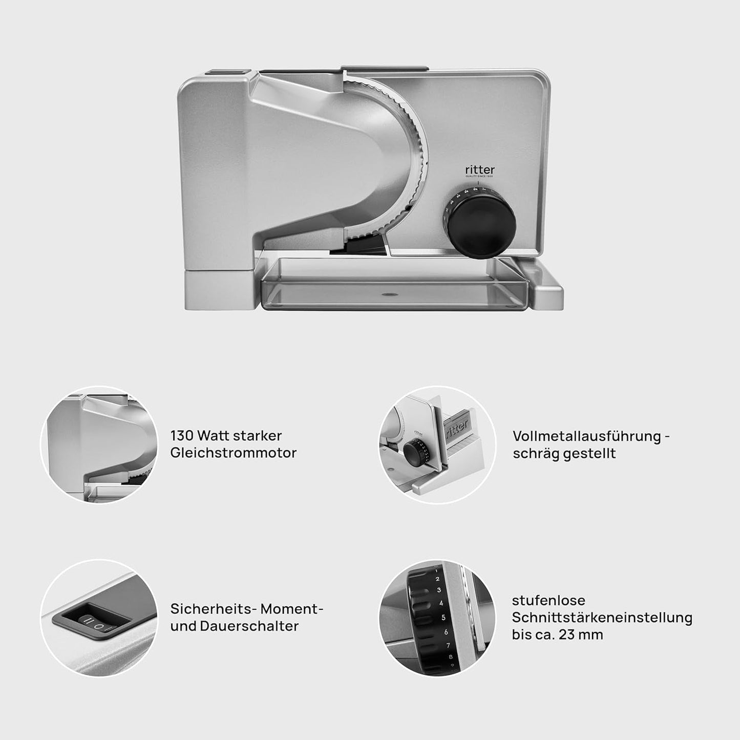 Ritter Serano 5 Cortadora eléctrica multifuncional, fabricada en Alemania Rasnite y Slicers Naty Shop